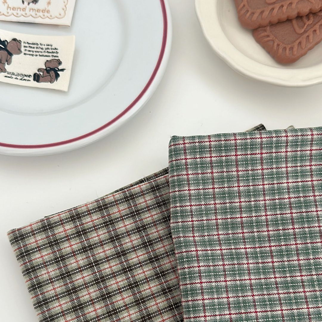 【即納新作】korea cafe check / コットン / チェック［CO058］