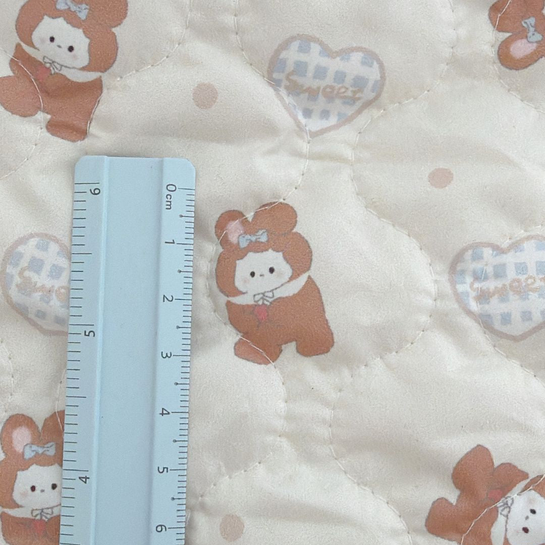 【即納】bunny suit quilting / うさぎ / ハート / キルティング［QU029］