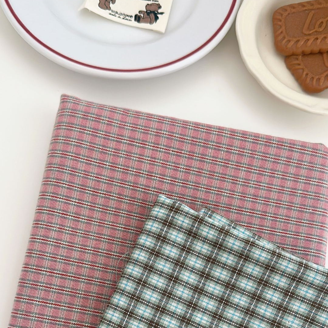 【即納新作】korea cafe check / コットン / チェック［CO058］