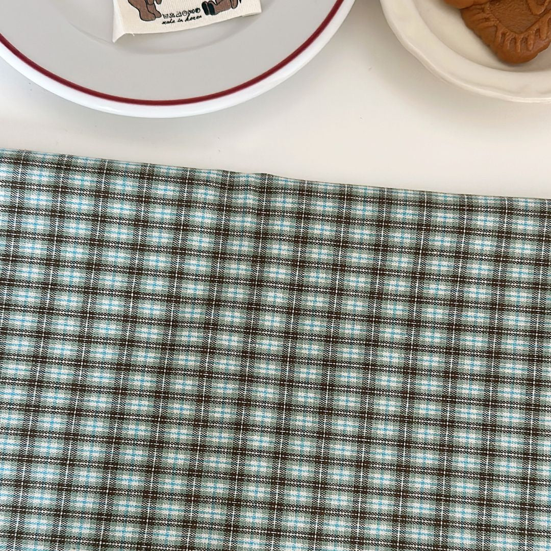 【即納新作】korea cafe check / コットン / チェック［CO058］