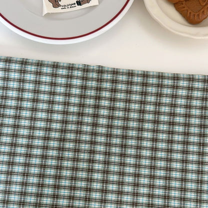 【即納新作】korea cafe check / コットン / チェック［CO058］