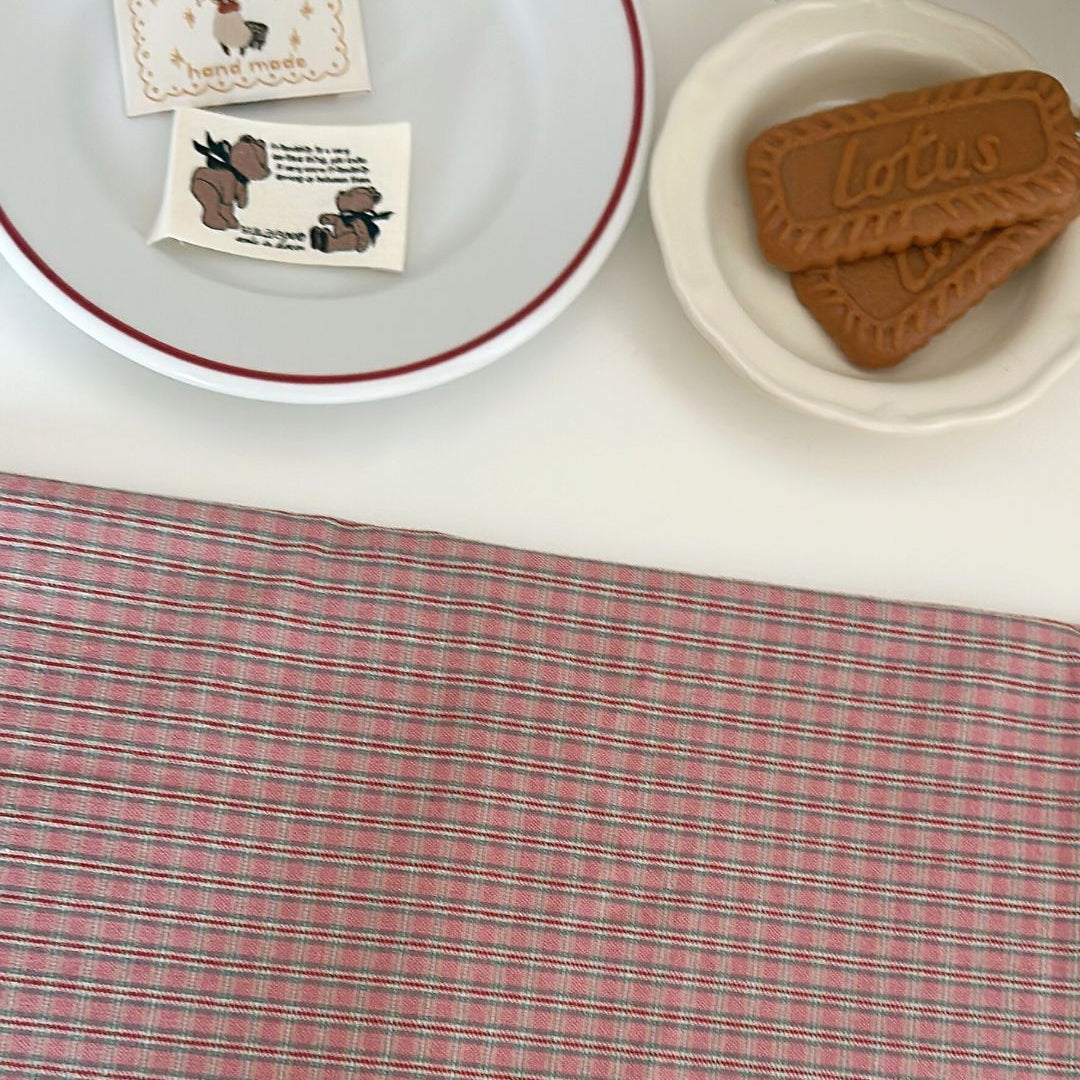 【即納新作】korea cafe check / コットン / チェック［CO058］