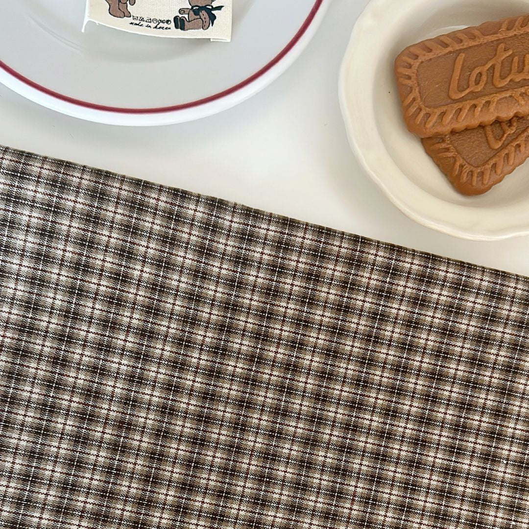 【即納新作】korea cafe check / コットン / チェック［CO058］