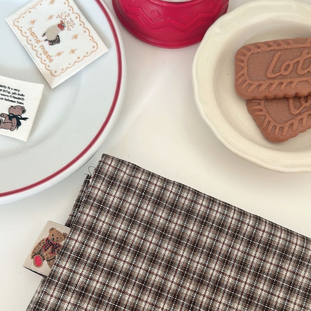 【即納新作】korea cafe check / コットン / チェック［CO058］