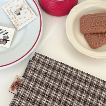 【即納新作】korea cafe check / コットン / チェック［CO058］