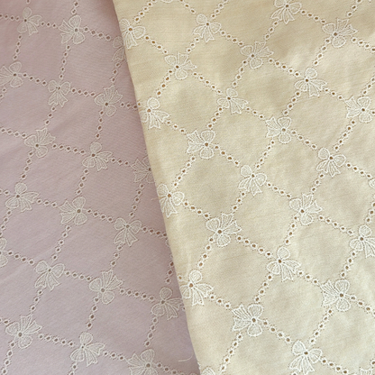 【即納】scallop lattice ribbon embroidery / 刺繍 / コットン / リボン［EM008］