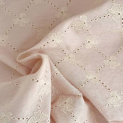 【即納】scallop lattice ribbon embroidery / 刺繍 / コットン / リボン［EM008］