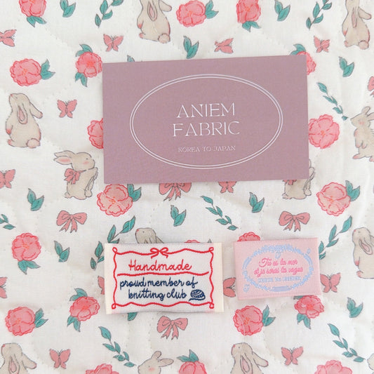 【即納】bunny rose quilting / うさぎ / キルティング［QU032］