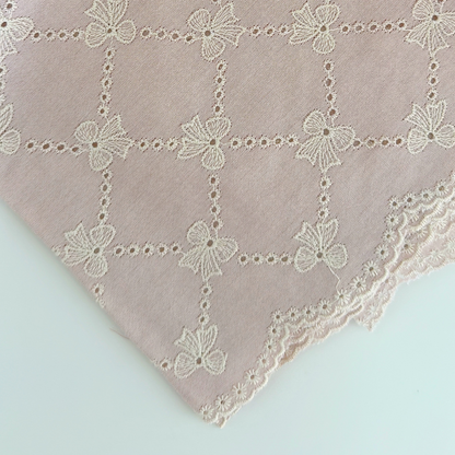 【即納】scallop lattice ribbon embroidery / 刺繍 / コットン / リボン［EM008］