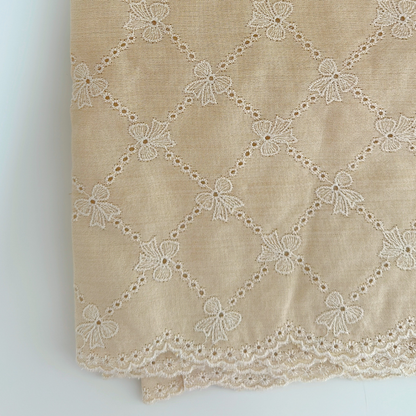 【即納】scallop lattice ribbon embroidery / 刺繍 / コットン / リボン［EM008］