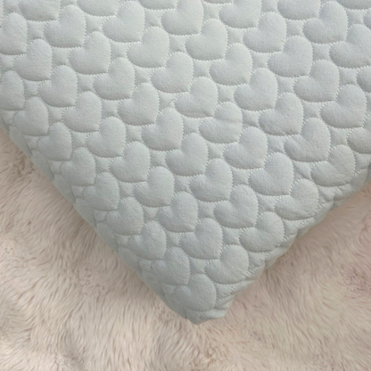 【即納】blue heart / キルティング / ハート / コットン［QU001］