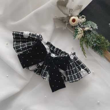【即納】monotone ribbon tweed / リボン / ツイード［TW007］