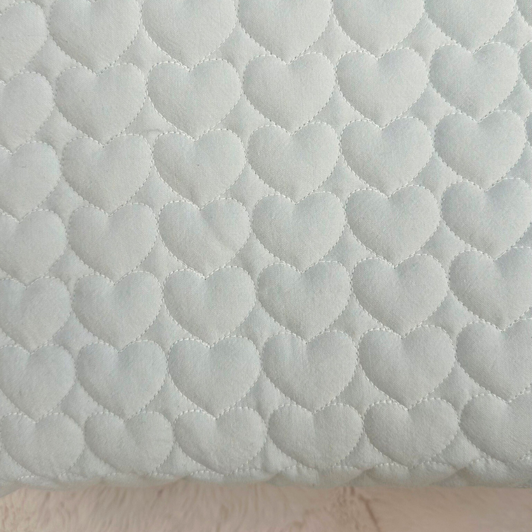 【即納】blue heart / キルティング / ハート / コットン［QU001］