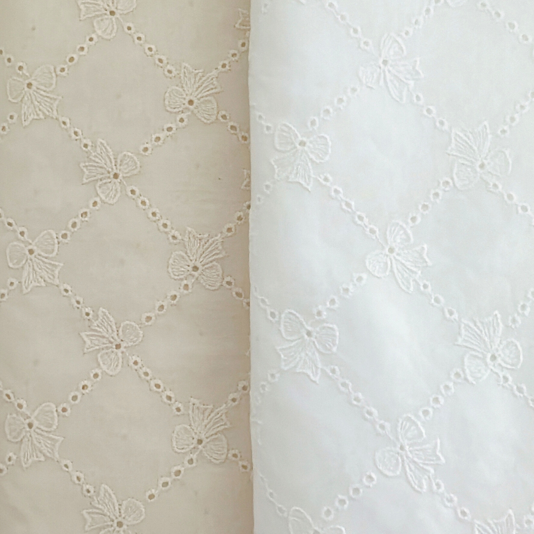 【即納】lattice ribbon embroidery / 刺繍 / コットン / リボン［EM009］