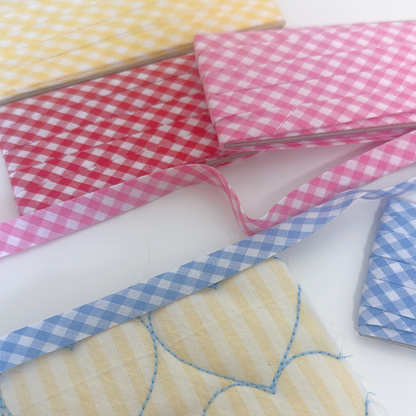 【即納】gingham check biastape［OT002］