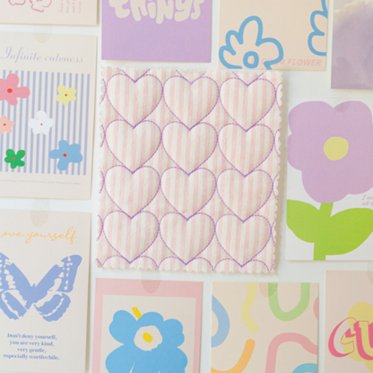 【即納】sugar stripe heart quilting / ストライプ / キルティング［QU016］