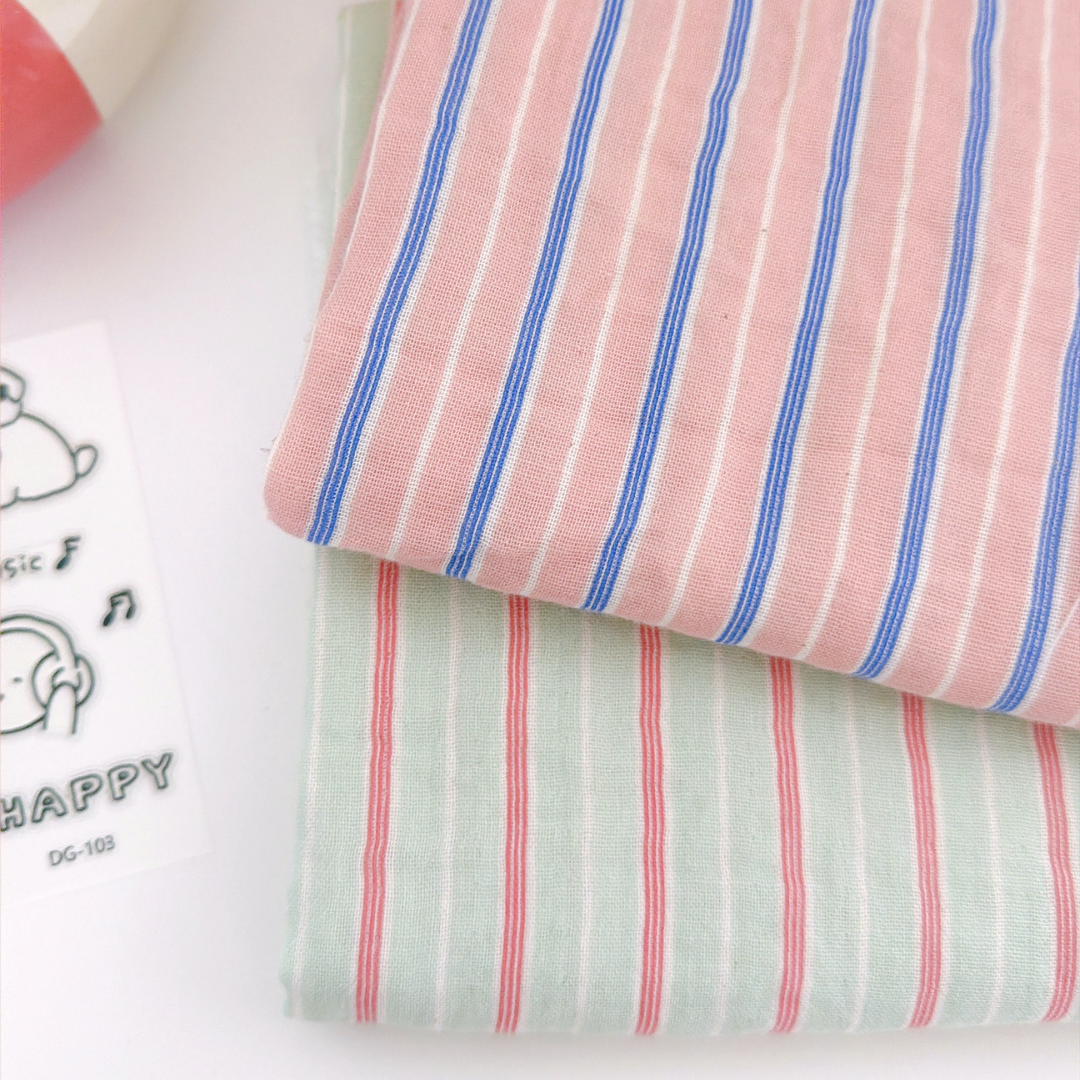 【即納】marine stripe garze / ガーゼ / スライプ / コットン［CO084］