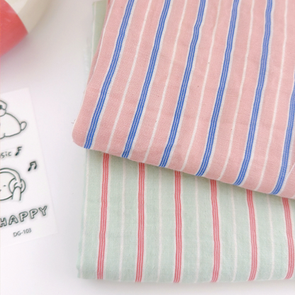 【即納】marine stripe garze / ガーゼ / スライプ / コットン［CO084］