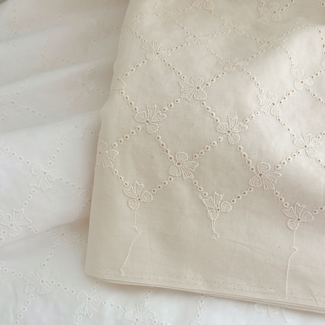 【即納】lattice ribbon embroidery / 刺繍 / コットン / リボン［EM009］