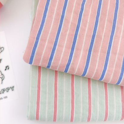 【即納】marine stripe garze / ガーゼ / スライプ / コットン［CO084］