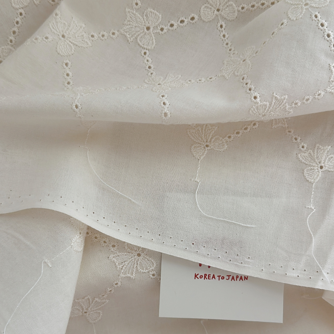 【即納】lattice ribbon embroidery / 刺繍 / コットン / リボン［EM009］