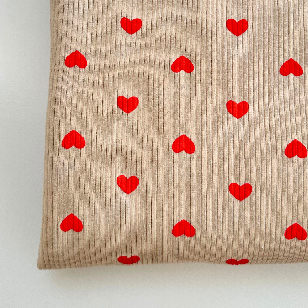 【即納】heart rib knit / リブニット  / ハート［KN001］