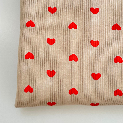 【即納】heart rib knit / リブニット  / ハート［KN001］