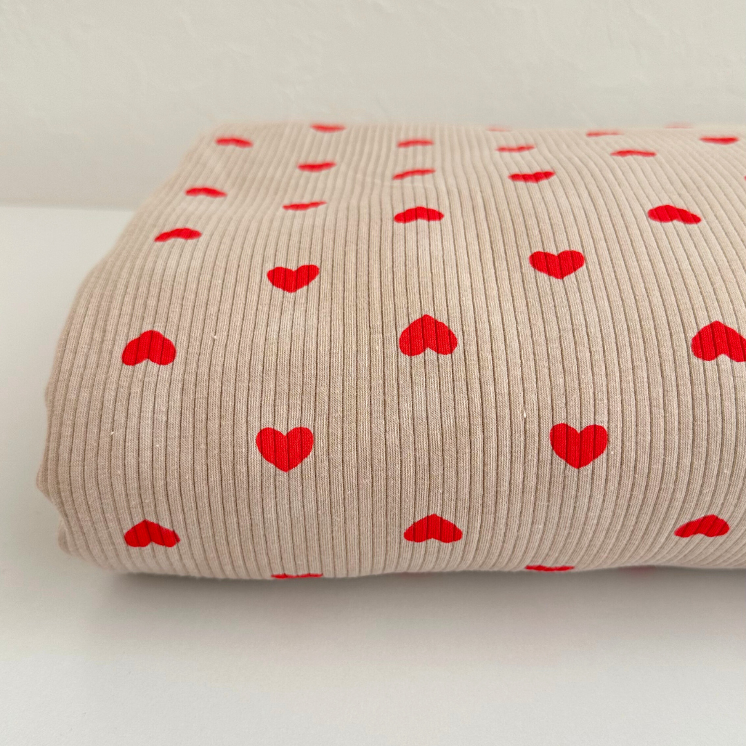 【即納】heart rib knit / リブニット  / ハート［KN001］