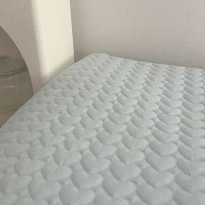 【即納】blue heart / キルティング / ハート / コットン［QU001］