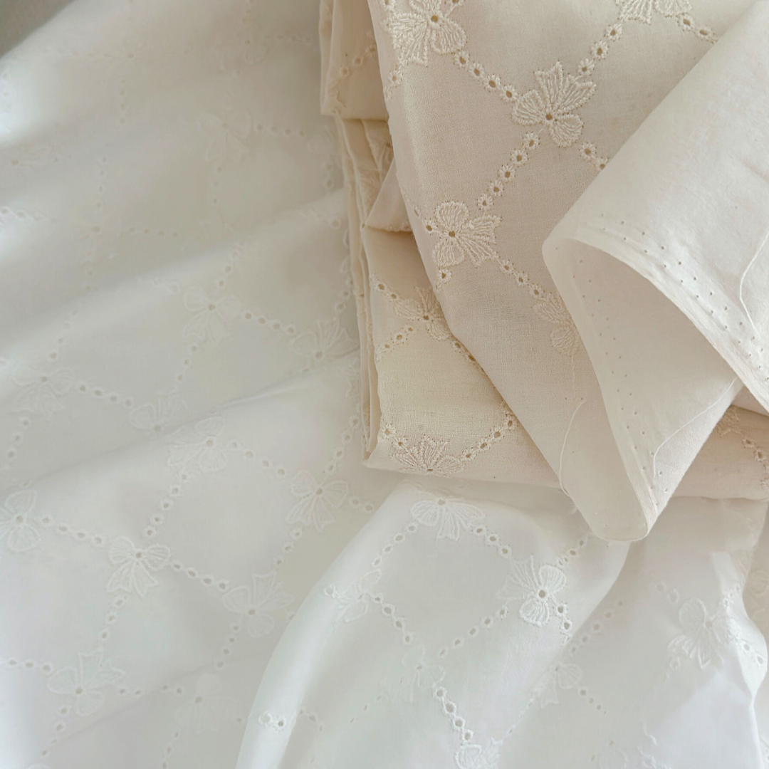 【即納】lattice ribbon embroidery / 刺繍 / コットン / リボン［EM009］