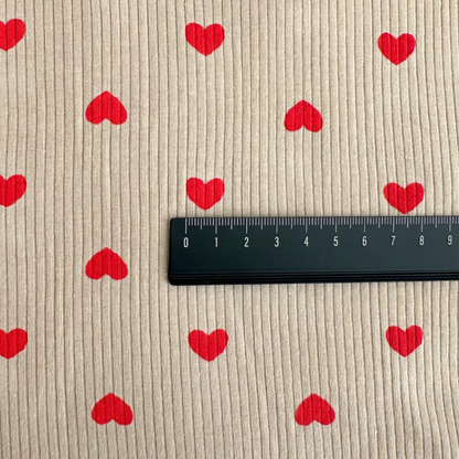 【即納】heart rib knit / リブニット  / ハート［KN001］