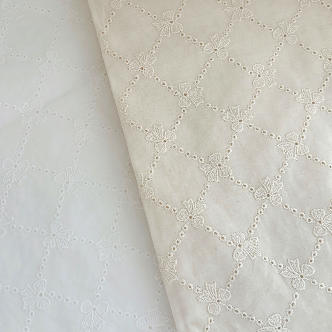 【即納】lattice ribbon embroidery / 刺繍 / コットン / リボン［EM009］