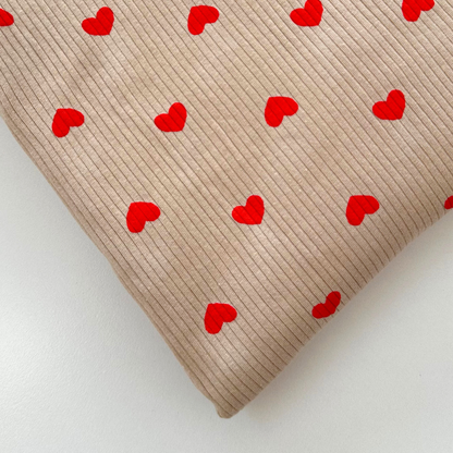 【即納】heart rib knit / リブニット  / ハート［KN001］