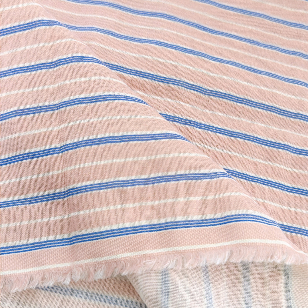 【即納】marine stripe garze / ガーゼ / スライプ / コットン［CO084］