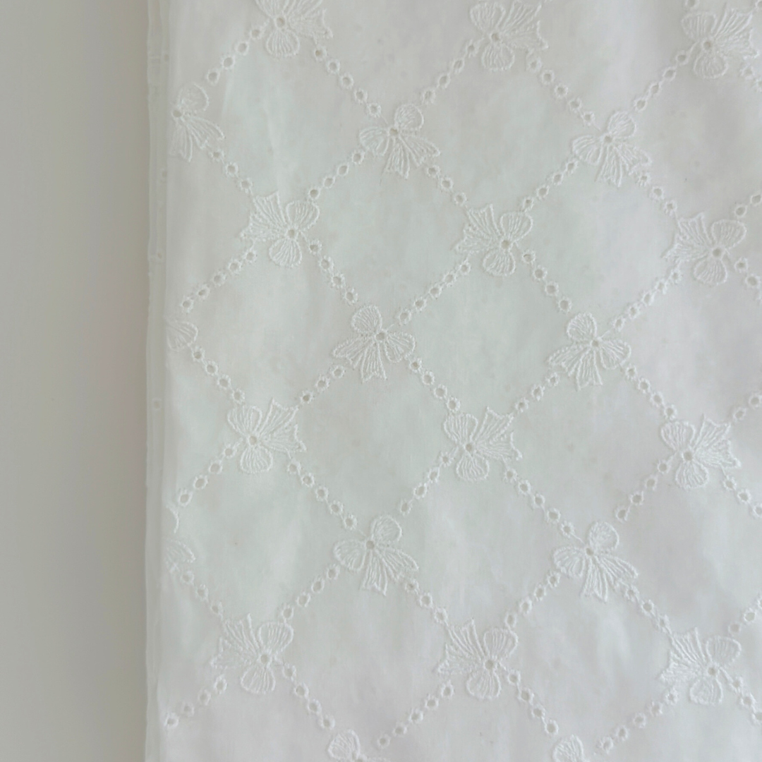 【即納】lattice ribbon embroidery / 刺繍 / コットン / リボン［EM009］