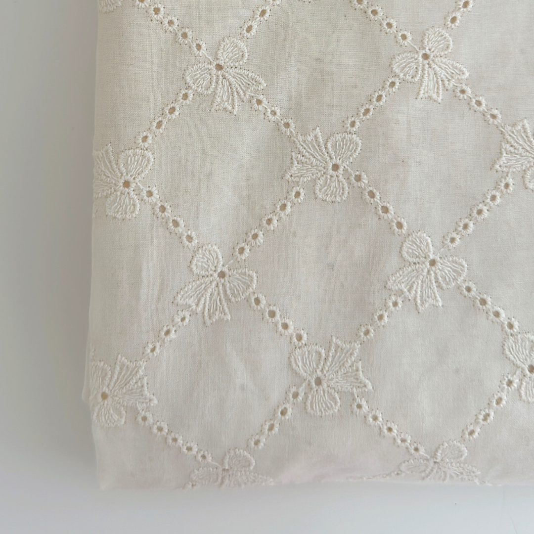 【即納】lattice ribbon embroidery / 刺繍 / コットン / リボン［EM009］