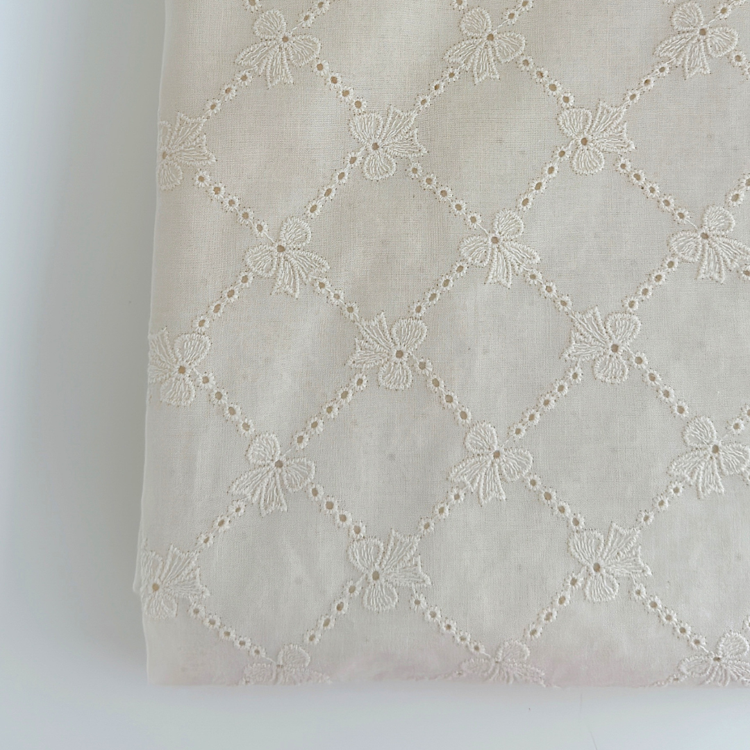 【即納】lattice ribbon embroidery / 刺繍 / コットン / リボン［EM009］