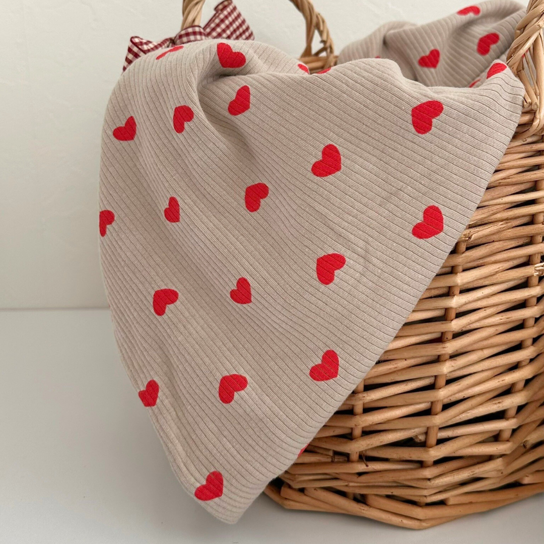 【即納】heart rib knit / リブニット  / ハート［KN001］