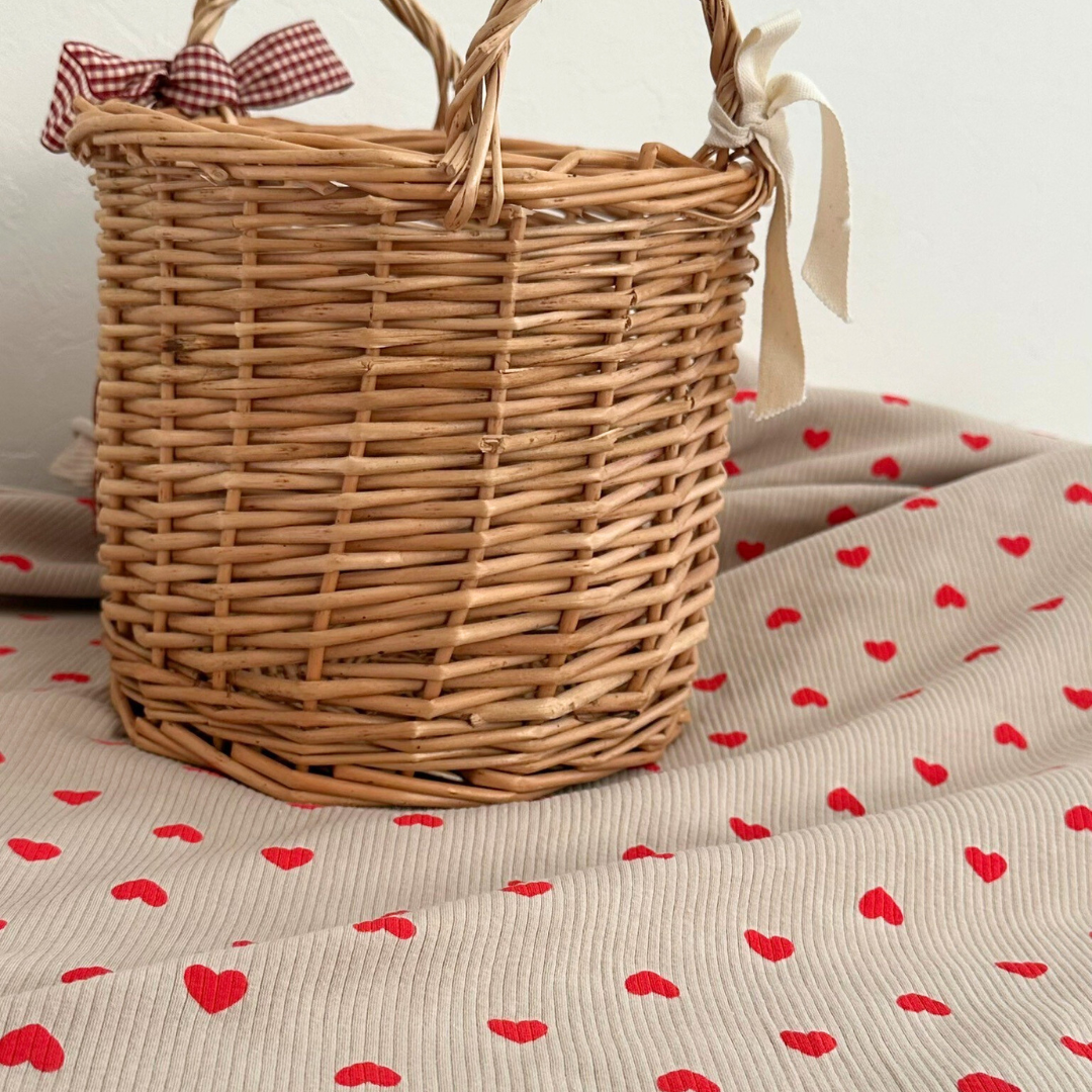 【即納】heart rib knit / リブニット  / ハート［KN001］