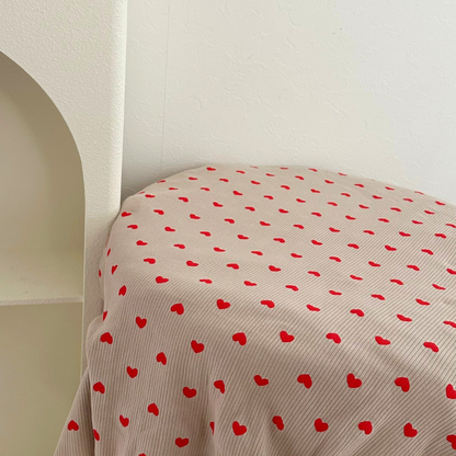 【即納】heart rib knit / リブニット  / ハート［KN001］