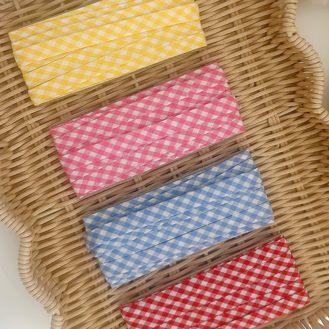 【即納】gingham check biastape［OT002］