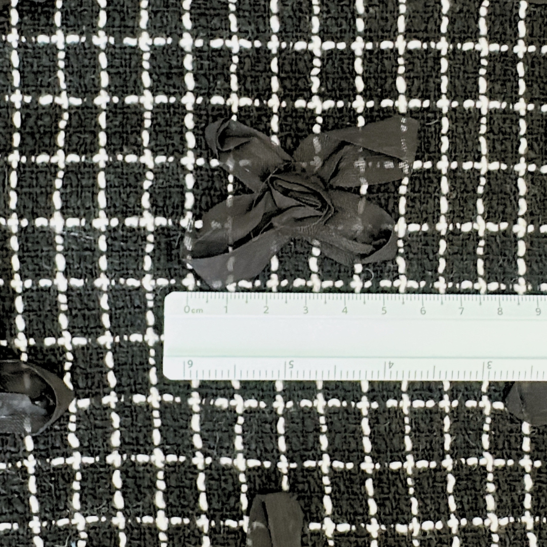 【即納】monotone ribbon tweed / リボン / ツイード［TW007］