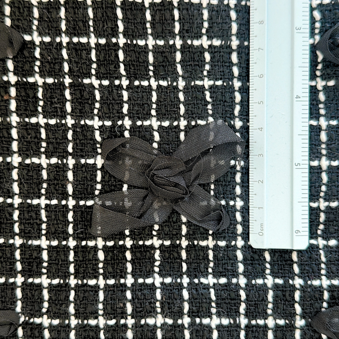 【即納】monotone ribbon tweed / リボン / ツイード［TW007］