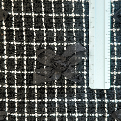 【即納】monotone ribbon tweed / リボン / ツイード［TW007］