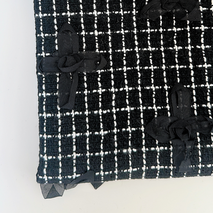 【即納】monotone ribbon tweed / リボン / ツイード［TW007］