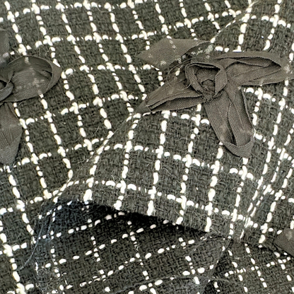 【即納】monotone ribbon tweed / リボン / ツイード［TW007］