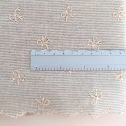 【即納】baby border ribbon / 刺繍 / コットン / リボン［EM010］