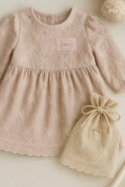 【即納】scallop lattice ribbon embroidery / 刺繍 / コットン / リボン［EM008］