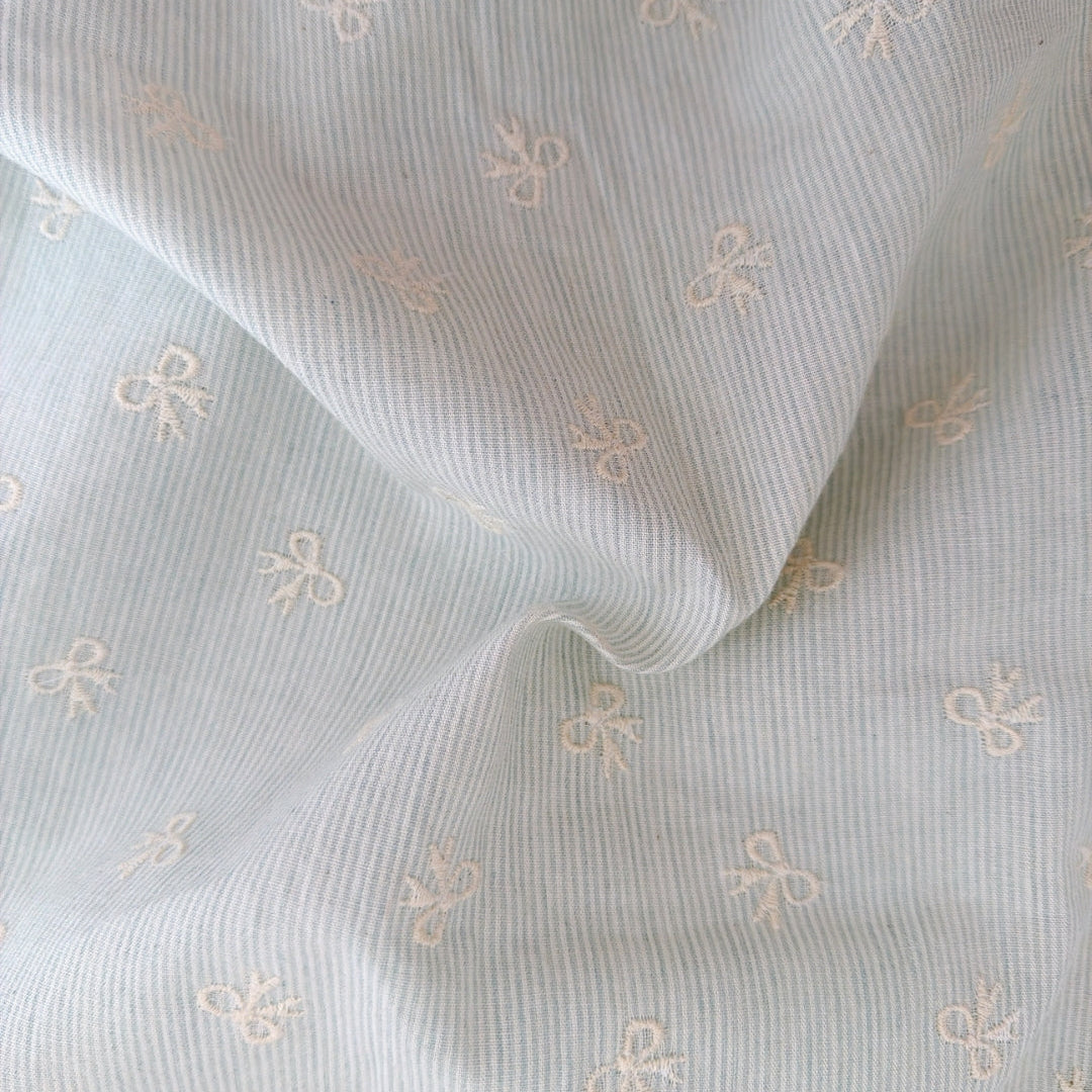 【即納】baby border ribbon / 刺繍 / コットン / リボン［EM010］