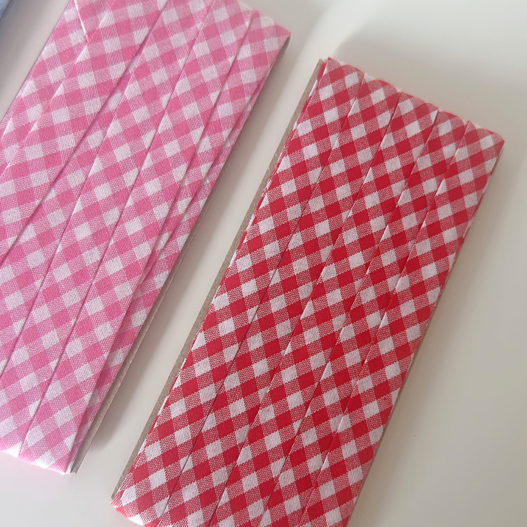【即納】gingham check biastape［OT002］